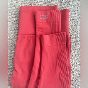 Set Active Red Leggings